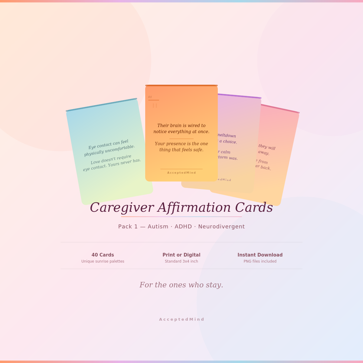 Caregivers 40 Supportive Affirmation Cards