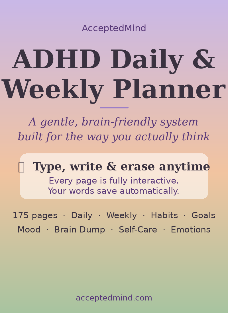 ADHD Daily & Weekly Planner