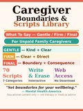 Caregiver Boundaries & Scripts Library What To Say — Gentle / Firm / Final