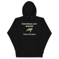 Black Anxiety depression support hoodie, emotional support fleece hoodie