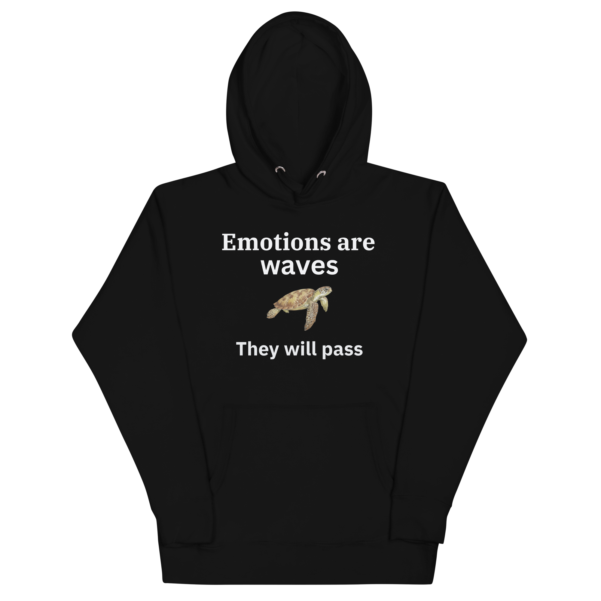 Black Anxiety depression support hoodie, emotional support fleece hoodie