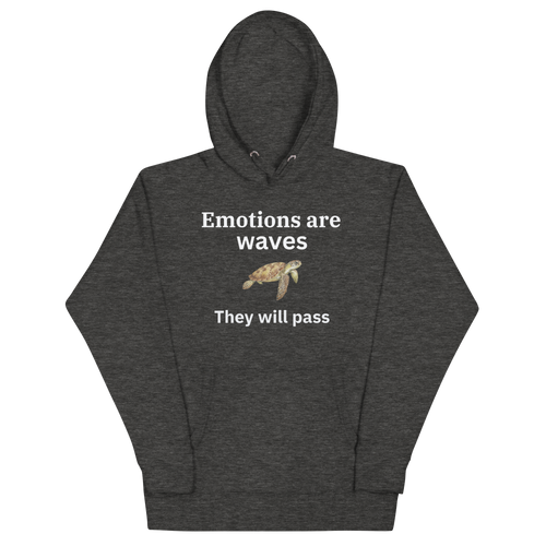 Charcoal heather Anxiety depression support hoodie, emotional support fleece hoodie