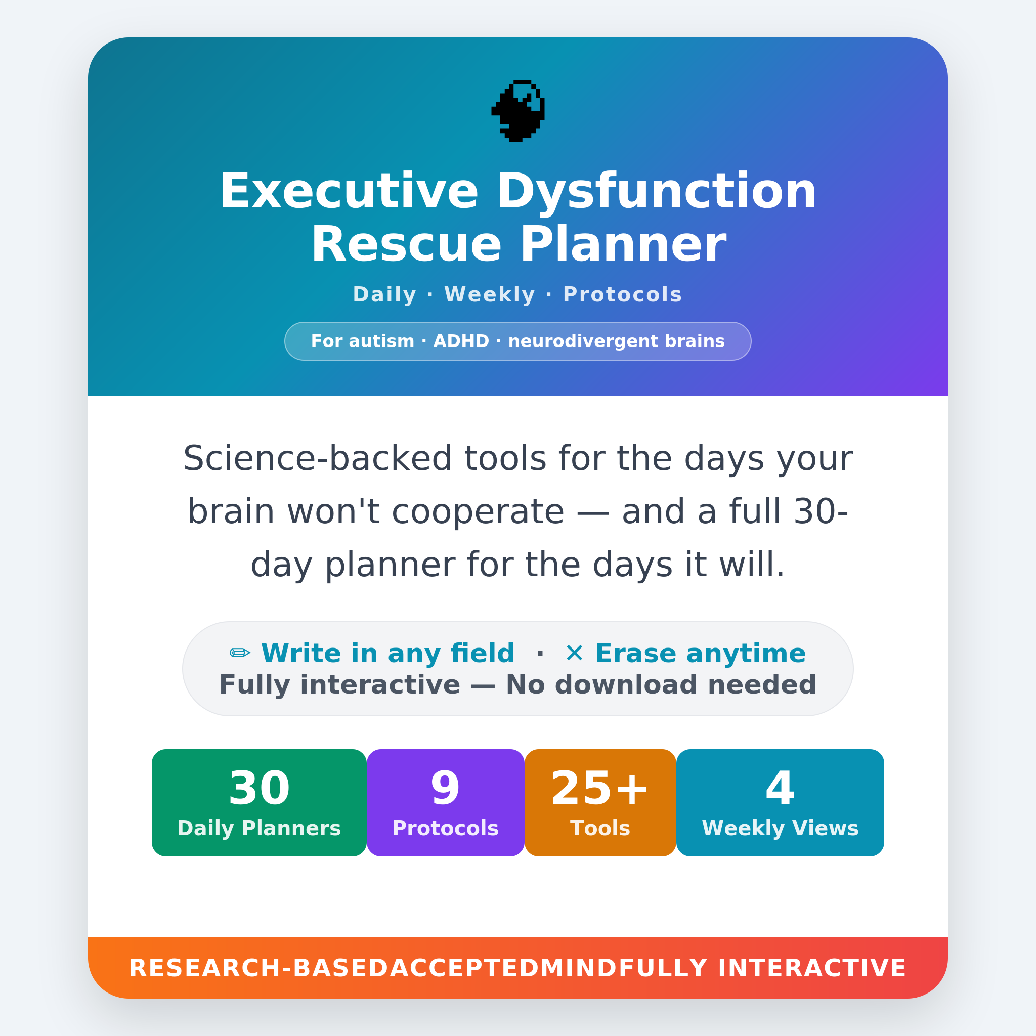 Executive Dysfunction Rescue Planner